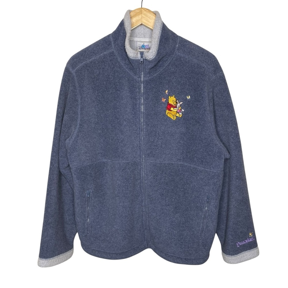Vintage Disneyland Resort Winnie the Pooh Fleece‎ Zip Jacket Large